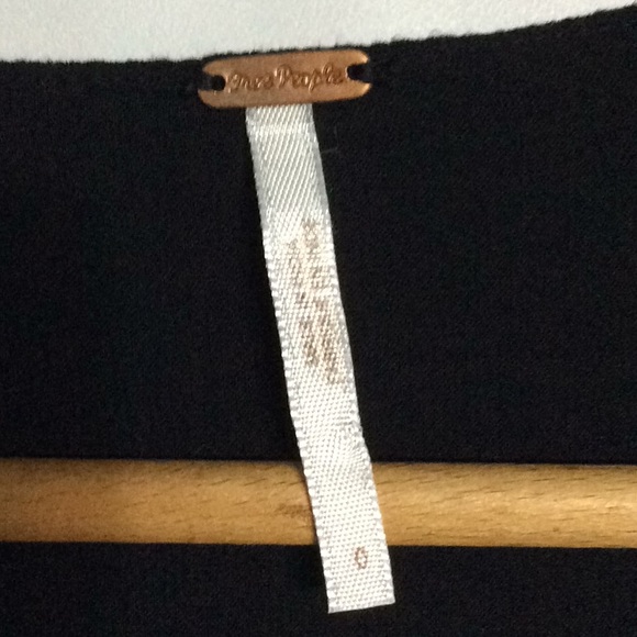 Free people black v neck dress size 0 - Picture 2 of 6